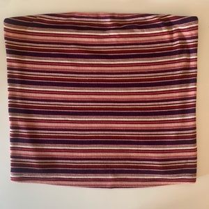 American Eagle stripped tube top, cropped. Size M